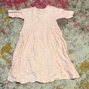 Yellowpelota girls linen summer dress